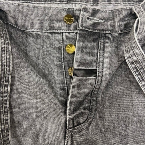 Fear of God - Slim-Fit Belted Distressed Selvedge Denim Jeans - Gray - Picture 7 of 14